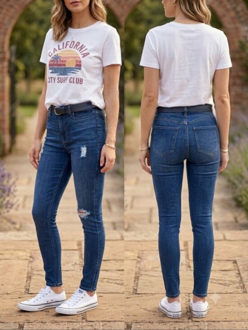 NWT 🌹Old Navy Extra High Waist Rockstar 360° Stretch Super Skinny Ripped Jeans
